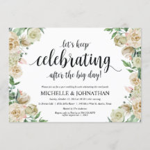 中立春のポストの結婚式のブランチの招待状カード