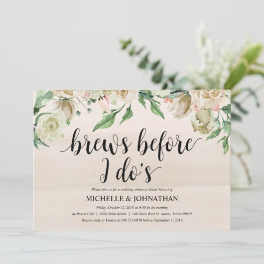 中立春の結婚式のリハーサルの夕食の招待状 招待状 (スタンド正面)