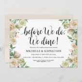 中立春の結婚式のリハーサルの夕食の招待状 招待状 (正面/裏面)