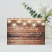 中立木製ベビーシャワーブック用ベビーカード 招待状 (スタンド正面)