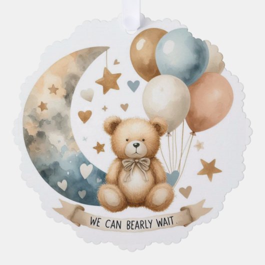 中立的なテディジェンダーの暴露 オーナメントカード (正面)