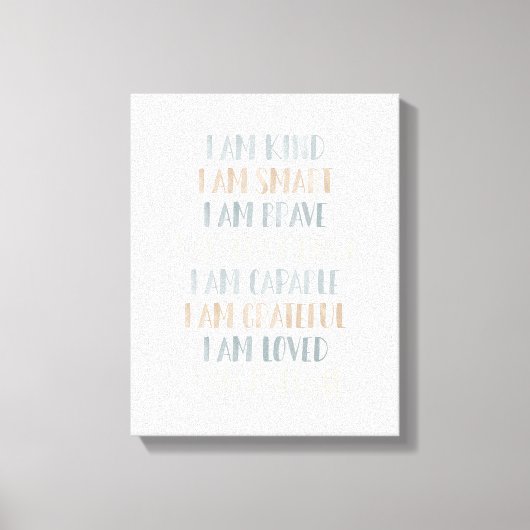 中立的な主張子供へ子供部屋決定 キャンバスプリント (正面)