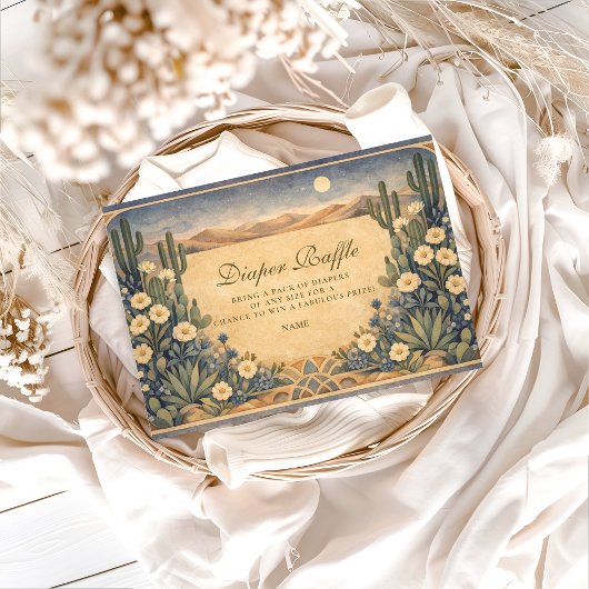 中立的な南西部サボテン植物学のおむつくじ エンクロージャーカード