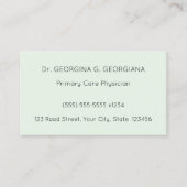 中立的な名刺、個人向けの名刺、立派な名刺 名刺 (正面)