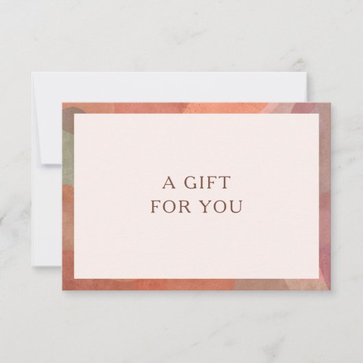 中立的な水縁ど色モダンギフト証明書 (正面)