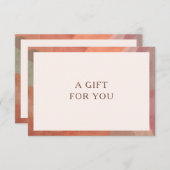 中立的な水縁ど色モダンギフト証明書 (正面/裏面)