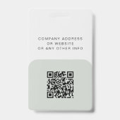 中立的モダンなビジネス従業員IDバッジ バッジ (裏面)