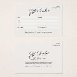 中立的モダンな業務伝票のギフト証明書