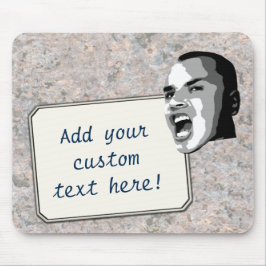 中立石の質のカスタムな文字の叫び マウスパッド