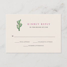 中立砂漠 |サボテン結婚の反応 出欠カード