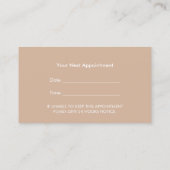 中立紙吹雪は美容師のアポイントメントに点を打ちます 予約カード (裏面)