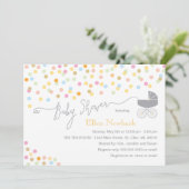 中立紙吹雪|ベビーシャワー招待状 招待状 (スタンド正面)