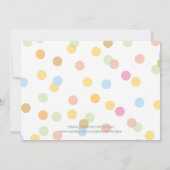 中立紙吹雪|ベビーシャワー招待状 招待状 (裏面)