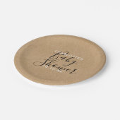 中立素朴ベビーシャワースクリエレガントプト ペーパープレート (アングル)