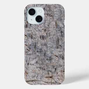 中立自然の樹皮の写真 iPhone 15ケース