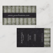 中立色のグランジでストライプな名刺 名刺 (正面/裏面)