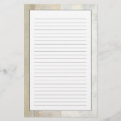 中立色の装飾的なパネルの絵画 便箋 (正面)