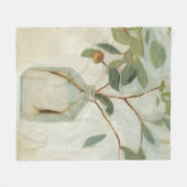 中立配置 – アイボリー フリースブランケット (正面(横))