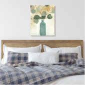 中立配置 – 花瓶の緑 キャンバスプリント (インサイチュ (寝室))