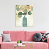 中立配置 – 花瓶の緑 キャンバスプリント (インサイチュ (リビング))