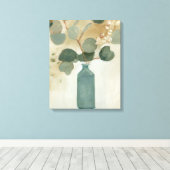 中立配置 – 花瓶の緑 キャンバスプリント (インサイチュ (ウッドフロア))