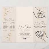 中立金ゴールド仕様ネイルサロン価格表パンフレット (正面)