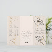 中立金ゴールド仕様ネイルサロン価格表パンフレット (スタンド正面)