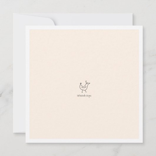 中立鳥のモダンな家族はベビーシャワーをつなぎます 招待状 (裏面)