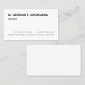 中立、シンプル保守、保守のビジネス・カード 名刺 (正面/裏面)