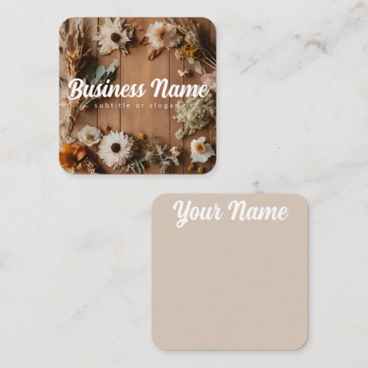 中立 | 美学 | 乾燥フローラ | 名刺 (正面/裏面)