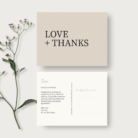 中立 | Non-Photo's 結婚 Thank You ポストカード