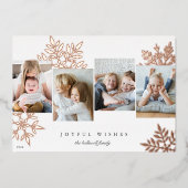 中立 | Snowdrop 4フォトコラージュ 箔シーズンカード (正面)