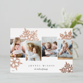 中立 | Snowdrop 4フォトコラージュ 箔シーズンカード (立ち正面)