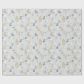 中立Terrazzoのタイルのプリントの包装紙 ラッピングペーパー (フラット)