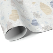 中立Terrazzoのタイルのプリントの包装紙 ラッピングペーパー (ロールコーナー)