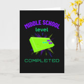 中等学校レベルの修了 カード (黄色い花)