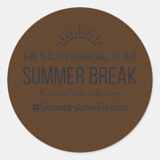 中等学校先生が稼いだ ラウンドシール (正面)