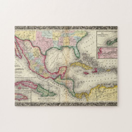 中米メキシコの地図 ジグソーパズル (横)