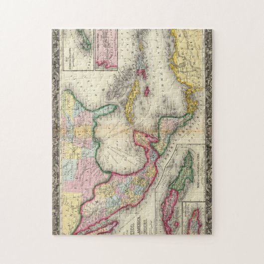 中米メキシコの地図 ジグソーパズル (縦)