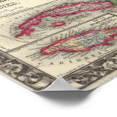 中米メキシコの地図 ポスター (角)