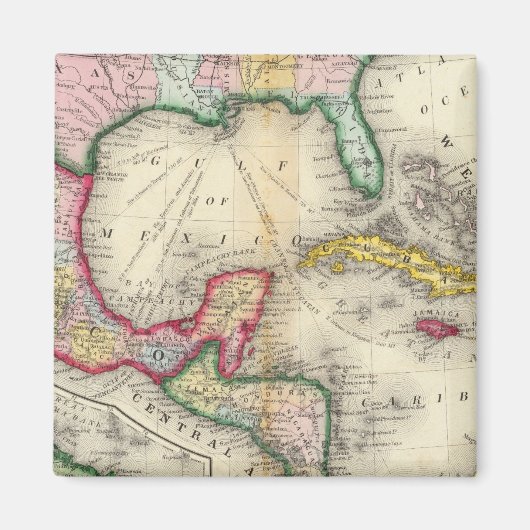 中米メキシコの地図 マグネット (正面)