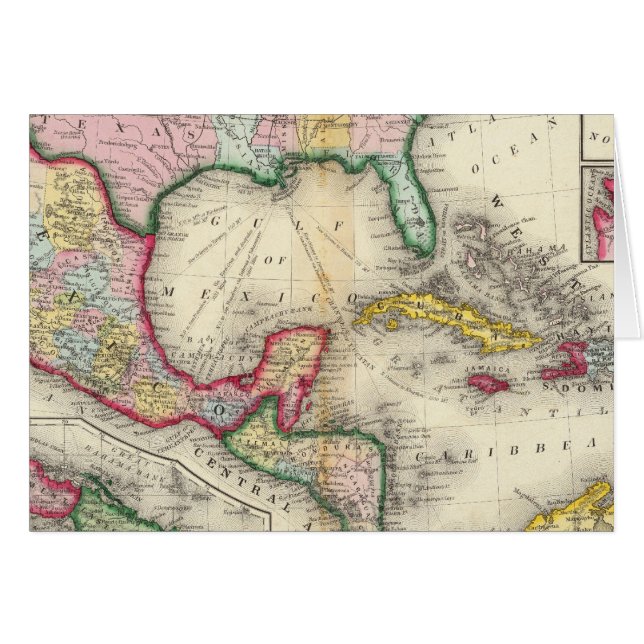 中米メキシコ地図 (正面横)