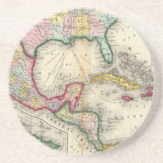 中米メキシコ地図 コースター (正面)