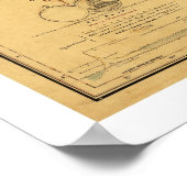 中米地図1862 ポスター (角)