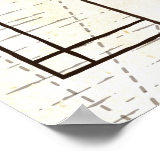 中米地図 ポスター (角)