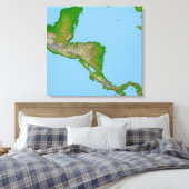 中米地形図 キャンバスプリント (インサイチュ (寝室))