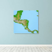 中米地形図 キャンバスプリント (インサイチュ (ウッドフロア))