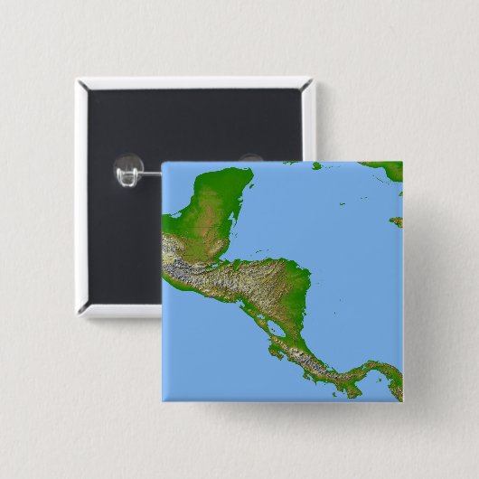 中米地形図 缶バッジ (正面&裏面)