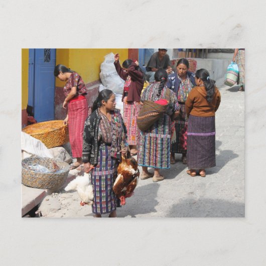 中米市場 – グアテマラ市場 ポストカード (正面)