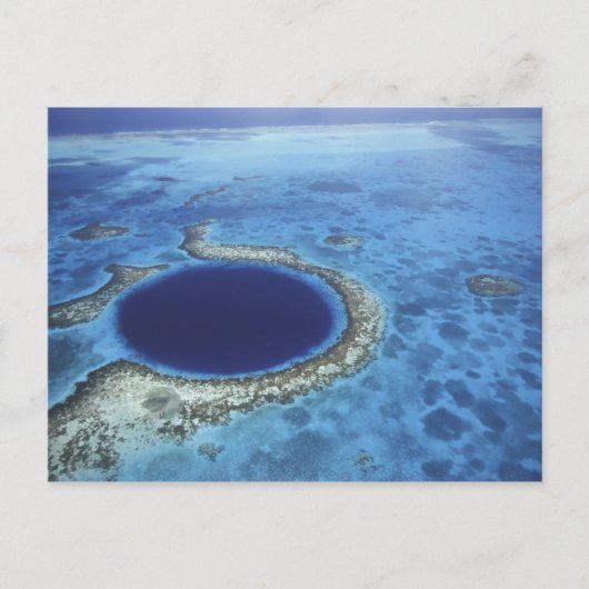 中米、ベリーズ、大型サンゴ礁 ポストカード (正面)